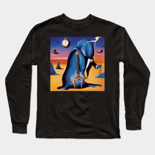 Blue Whale Musician. Long Sleeve T-Shirt